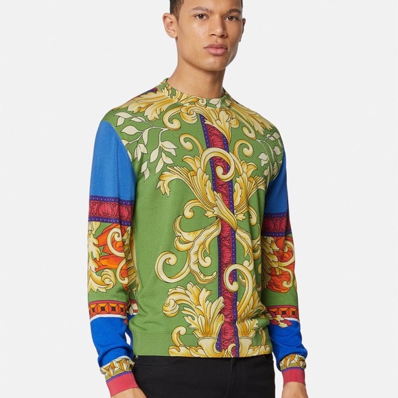 Authentic Versace Renaissance Silk sweater M size 48 - Picture 1 of 9